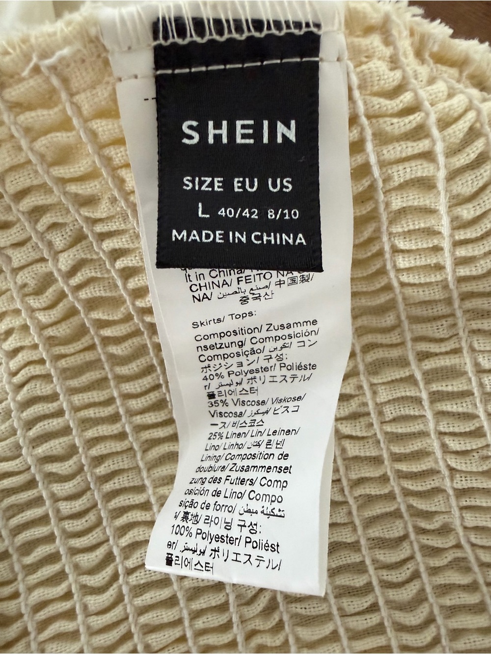 SHEIN Cream Woven Halter Top & Skirt Set - Picture 5 of 7